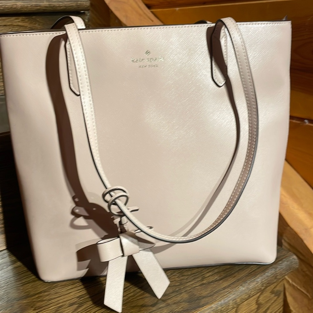 Kate Spade Tote Purse, Large, Beige in Color